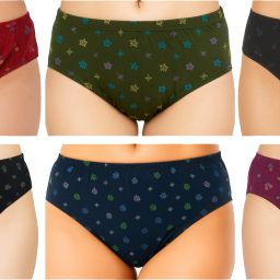 Pack of 6 Women Hipster Multicolor Panty-image-19