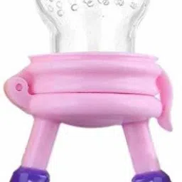 the little lookers Silicone Food & Fruit Pacifier/Nibbler/Teether/Soother for Babies/Kids/Children with Extra Nipple (Pacifier - 'Pink' & 'Green'') (Pack of 2)- Silicone image 3