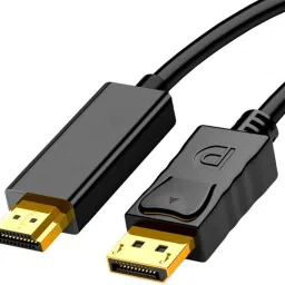 BKC HDMI Cable 1.8 m DisplayPort to HDMI Cable, 1080p@60Hz Uni-Directional UHD DP to HDMI Audio-4