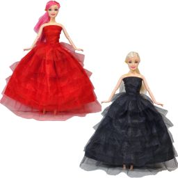 - Doll Set for Girls, Doll Set With Frock (Red and Black)-41