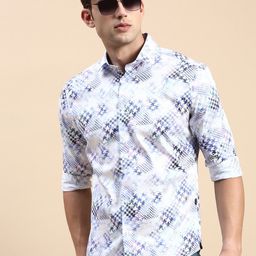 SHOWOFF Comfort Slim Fit Abstract Printed Cotton Casual Shirt-image-52