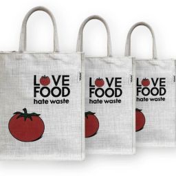 Jute Bag Tiffin/Shopping/Grocery Hand Bag with Zip & Handle (PACK OF 3) Pack of 3 Grocery Bags-image-7