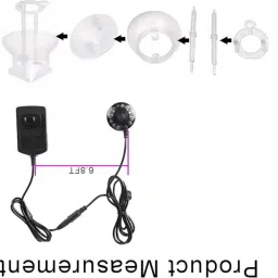 humbe&co 12 LED Mist Maker Fogger Water Fountain Pond Fog Atomizer 24v mist maker Fog & Haze Machine Remote Controlled image 4
