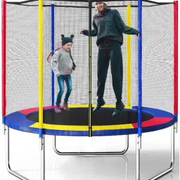 6 ft Trampoline With Safety Enclosure Net and Jumping Pad Trampoline-image-3