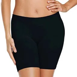 Solid Women Black Regular Shorts-15