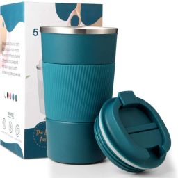 Coffee Tea Travel Sipper Lid Double Walled Thermos Flask Stainless Steel Coffee Mug-image-23