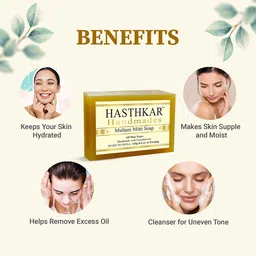 Hasthkar Set of 5 Multani Mitti Handmade Soaps for All Skin Types - 125 g Each image 5