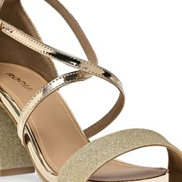Rocia Shimmery Open Toe Block Heels image 3