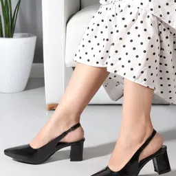 Carlton London Pointed Toe Block Heeled Pumps image 3