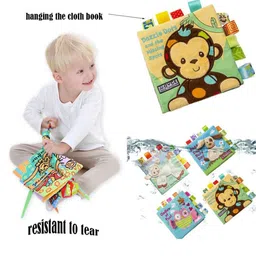 Baby Moo Infants  Dazzle Dots Educational Learning 3D Cloth Book With Rustle Paper image 2