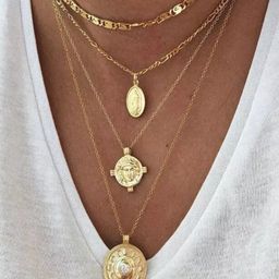 Shining Diva Fashion Gold-Toned  Gold-Plated Layered Necklace-image-40