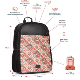 ZOUK Printed Backpack With Compression Straps image 4