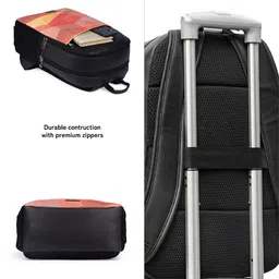 ZOUK Unisex Textured Water Resistance Backpack image 2