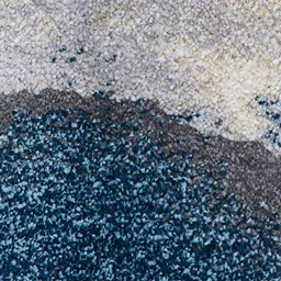 OBSESSIONS Cream-Colored & Blue Abstract Printed Anti Static Floor Runner image 3