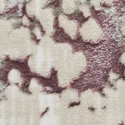 OBSESSIONS Cream-Colored & Purple Abstract-Printed Anti-Static Floor Runner image 2