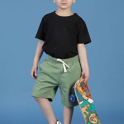 TALES & STORIES Boys Mid Rise Cotton Shorts-image-70