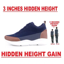 Bxxy Men Height Increasing Flyknit Textile Lightweight Non-Marking Running Shoes image 4