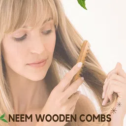 OROSSENTIALS Set of 3 Neem Wooden Comb - Brown & Beige image 4