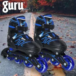 happiory Inline Skates Adjustable Black and Blue Medium Size In-line Skates - Size M UK image 4