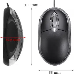 SOJUBA New Wired USB optical Mouse for Laptop, Mouse for Computer, Mouse for Desktop Wired Ambidextrous OpticalGaming Mouse image 2