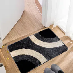 Kuber Industries Grey & Beige Patterned Cotton Rectangular Doormat image 2