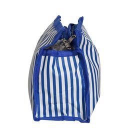 Kuber Industries Set Of 2 Pink & Blue Striped Multi-Utility Organisers image 2