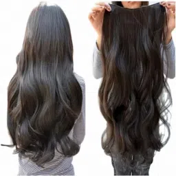 Women's Natural Black 5 Clip in Wavy/Curly Extension (Pack of 1)Extension Hair Extension-image-29