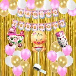Naming Ceremony Decoration For Baby Girl, Naming Ceremony Banner Set Decoration-image-75