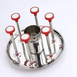 Super Silver Red Glass Organizer Stainless Steel Glass Holder-image-90