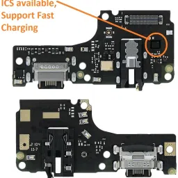 Shockware USB Port USB Charging Port Board (IC Present, supports fast charging) _4 Note 10 Charging PCB Complete Flex image 3