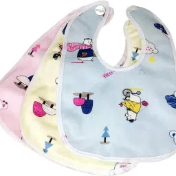 3pcs/set Pure Cotton 360 Round neck Baby Bibs-18