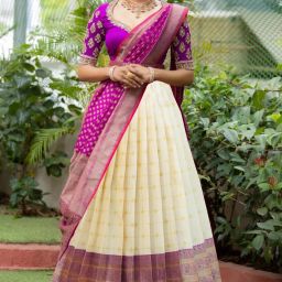 Self Design Semi Stitched Lehenga Choli-image-51