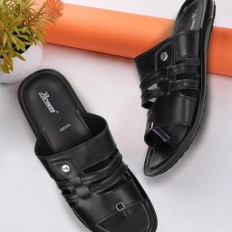 Men PUK2228G Men's Slip-on Black Sandals for Men | Comfortable Sole & Durable Sandal-picture-8