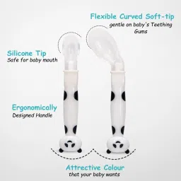 adore ACE- The Flexi Silicon Feeding Spoon Set- Pack of 2, Food Grade- PP, Silicon image 3