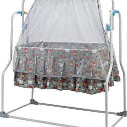 New Born Baby Swing Cradle with Hidden Wheels and Smooth Swing Funcion-picture-22