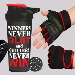 Premium Quality Protein Shaker & Sports Gloves for Men Women |700ml Gym Shaker Fitness Accessory Kit Kit-image-63