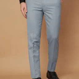 Men Slim Fit Grey Viscose Rayon Trousers-image-87