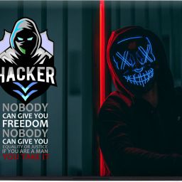 Techfit Full Body Laptop Skin with Screen Guard and Key Guard Bar Hacker No Body Quotes Combo Set image 3