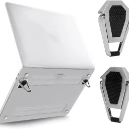 POZUB Portable Invisible Laptop Riser Stand | Mini Metal Cooling Pad, Lightweight Laptop Desk Stand Foldable Keyboard & Tablet Laptop Holder Stand Laptop Stand-15