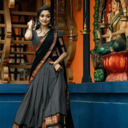 Solid Semi Stitched Lehenga Choli-image-42