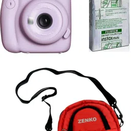 FUJIFILM Instax Mini 11 Lilac Purple with 10X1 Pack of Instant Film With Red Pouch Instant Camera-26