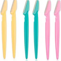 Set of 6 Pcs Eyebrow,Neck,Face,Upper Lips As Well As Unnecessary Hair Removal Elsewhere Shaping Trimmer Shaper Shaver Tools Disposable Razor, Men & Women-image-35