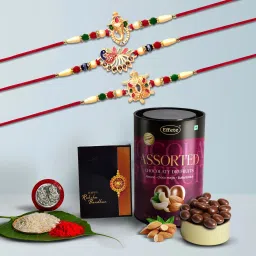 Rakhi For Brother |Rakhi with Chocolate |Rakshabandhan gift|Y22K3_251+252+253_AS Assorted Gift Box-image-68
