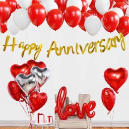 Red, White & Gold Anniversary Decorations for Couples-image-6
