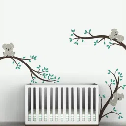 print mantras Cute Koalas Valtos On Tree Branches Wall Sticker-picture-20