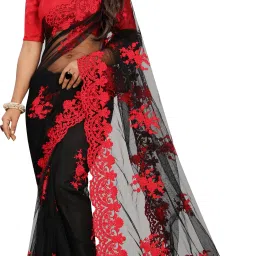 Embroidered Bollywood Net Saree-image-26
