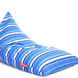 txor XXL Pyramid Cotton Canvas Stripes Printed Lounger Bean Bag With Bean Filling-picture-16