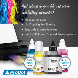 PRODOT Cn-G790 Inkjet Ink Refill Compatible with G1000, G1010, G2000, G2010 Tri-Color Ink Bottle image 2