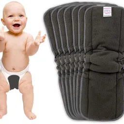 5 Layer Bamboo Charcoal Inserts with Gussets Liners Natures Cloth Diaper Liner, Wetfree Reusable Washable Cotton Diaper Nappy Inserts for Baby Cloth Diapers (Set of 7)-20