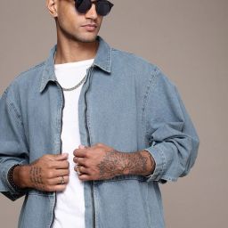 Men Solid Bomber Jacket-image-103